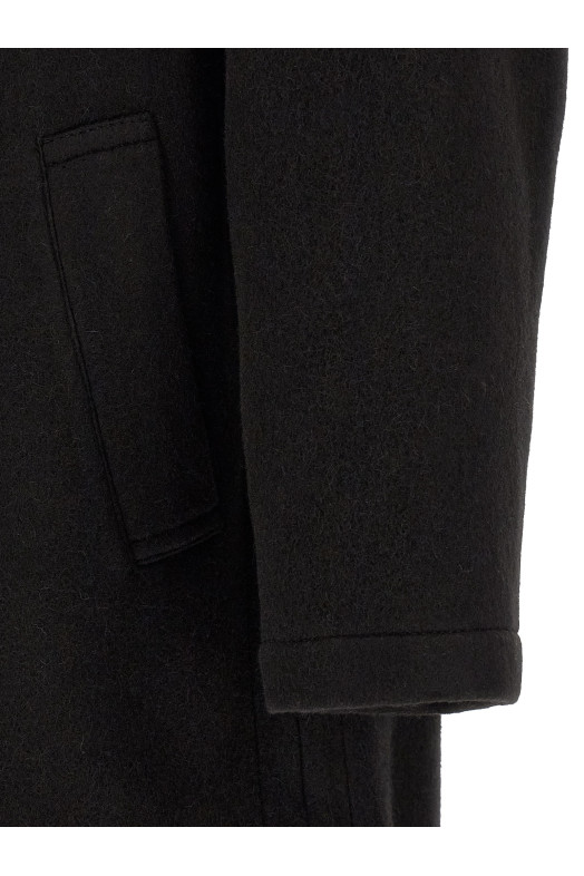 Double-breasted coat Black