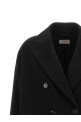 Double-breasted wide coat Black