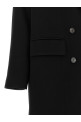 Double-breasted wide coat Black