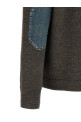 'Elbow Patch Quarter-Zip ' reversible sweater Gray