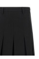 Overlapping pleated skirt Black