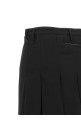 Overlapping pleated skirt Black