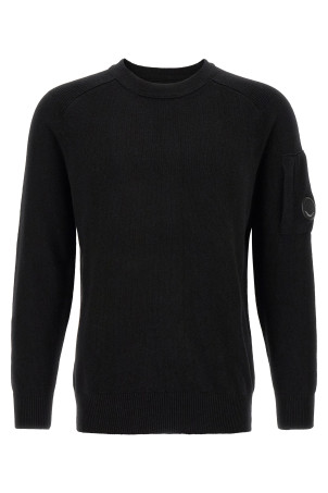 'Lambswool GRS' sweater with Lens detail Black