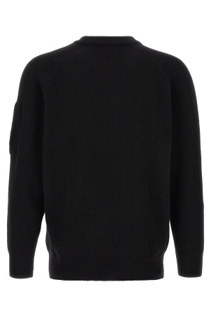 'Lambswool GRS' sweater with Lens detail Black