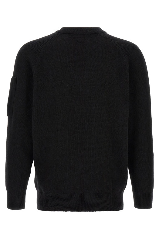 'Lambswool GRS' sweater with Lens detail Black