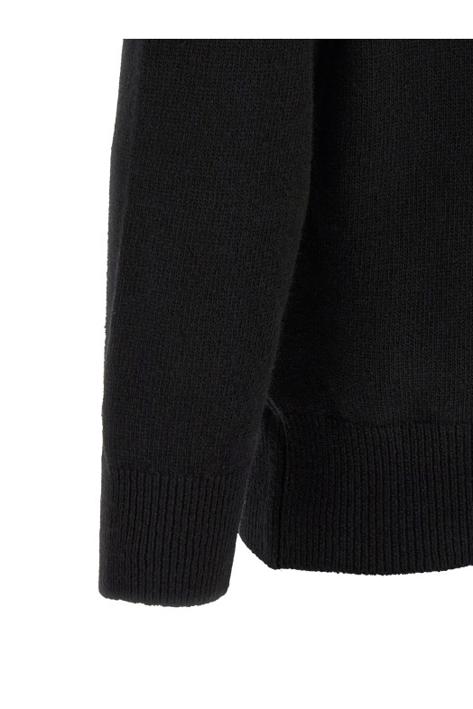 'Lambswool GRS' sweater with Lens detail Black