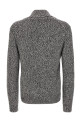 Shawl neck cardigan Black-grey