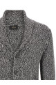 Shawl neck cardigan Black-grey