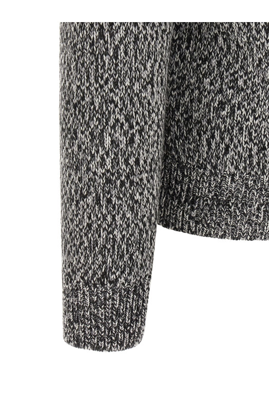 Shawl neck cardigan Black-grey