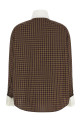 Scarf collar shirt Brown