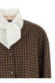 Scarf collar shirt Brown
