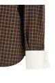 Scarf collar shirt Brown