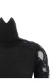 High neck with lace inserts Black