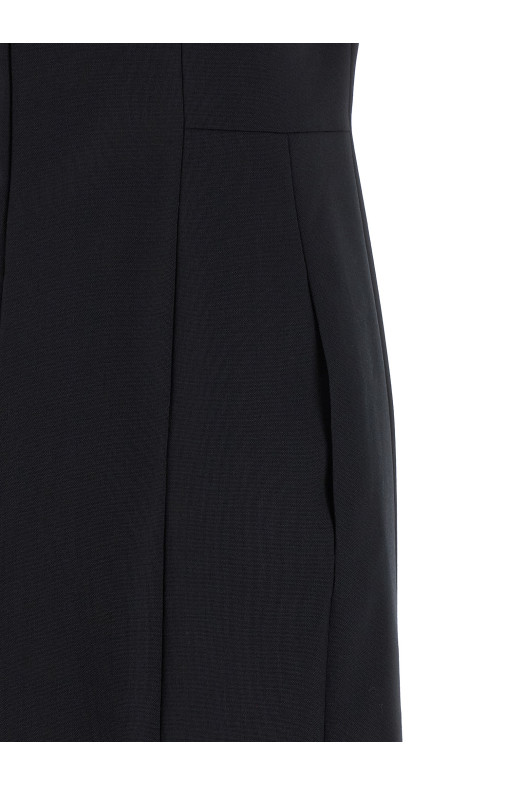 Платье-поло с интарсией и акцентом RWB, синее THOM BROWNE FDSF51CF1199415