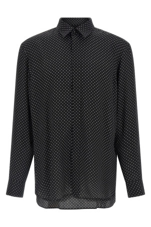 Micro-print shirt Black