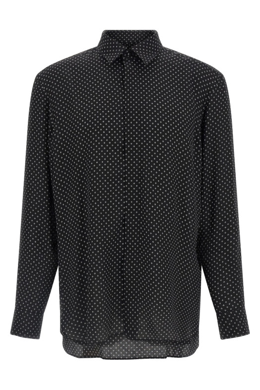 Micro-print shirt Black