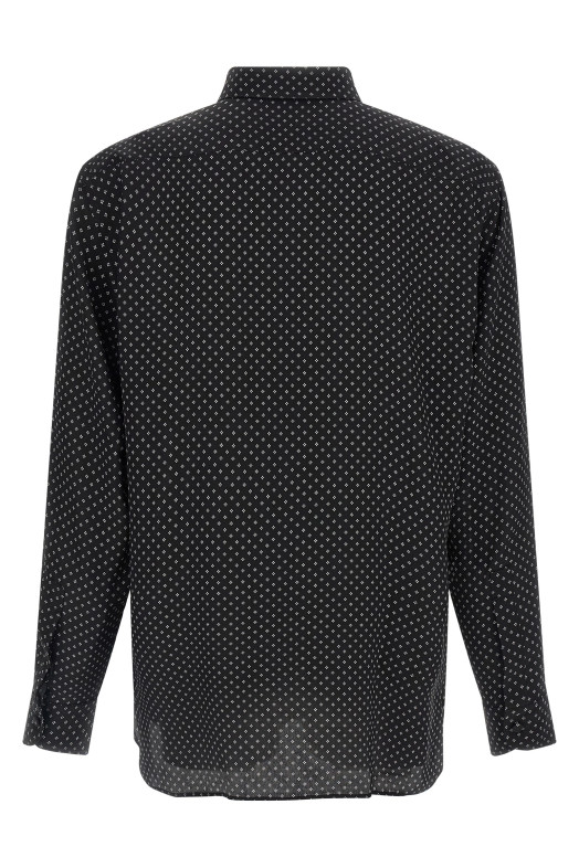 Micro-print shirt Black