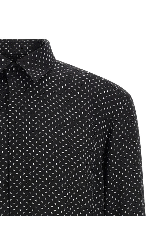 Micro-print shirt Black