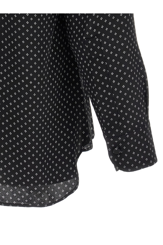 Micro-print shirt Black