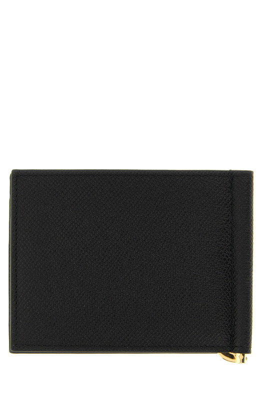 Gancini wallet with clip Black