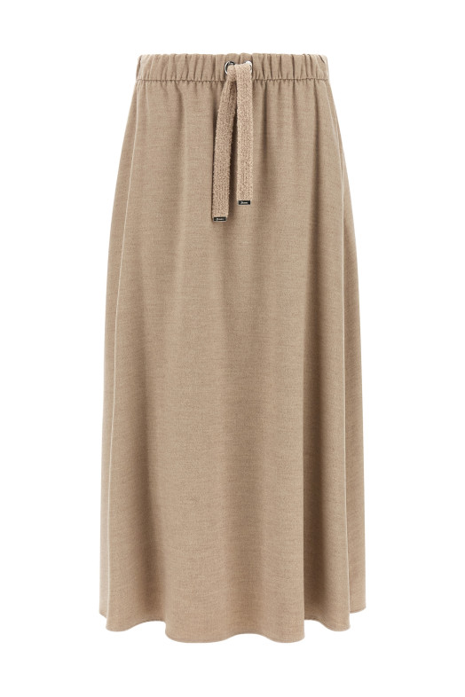 Skirt with drawstring Beige