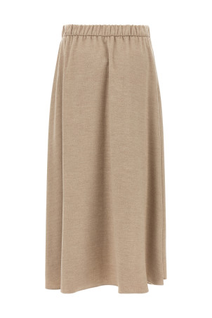 Skirt with drawstring Beige