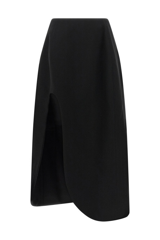 'Skirt 158' slit skirt  Black