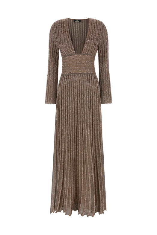 Вязаное платье с металлическим блеском, разноцветное MISSONI DS26WG0NBK01JBS30GG