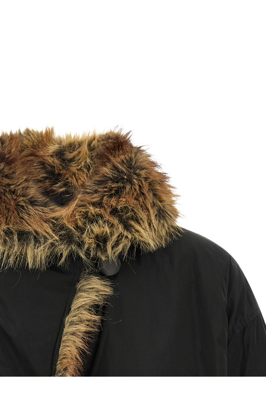 'Charone' short parka  Black