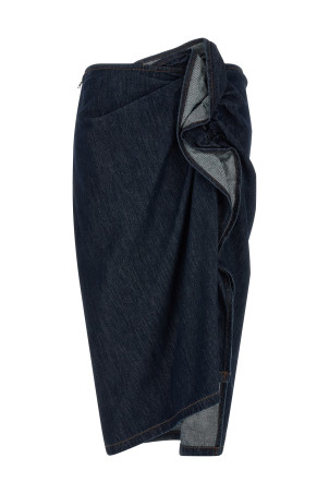 Draped skirt Blue