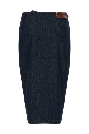 Draped skirt Blue