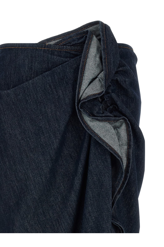 Draped skirt Blue