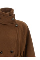 Double-breasted belted coat Brown