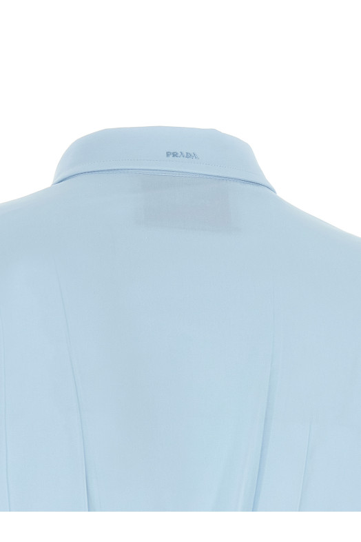 Сукня-сорочка з попліну, СИНЯ PRADA P3T45RSOOO126LF0012