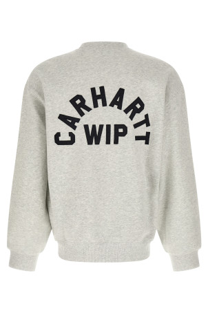 'Arch Script' embroidery sweatshirt Gray