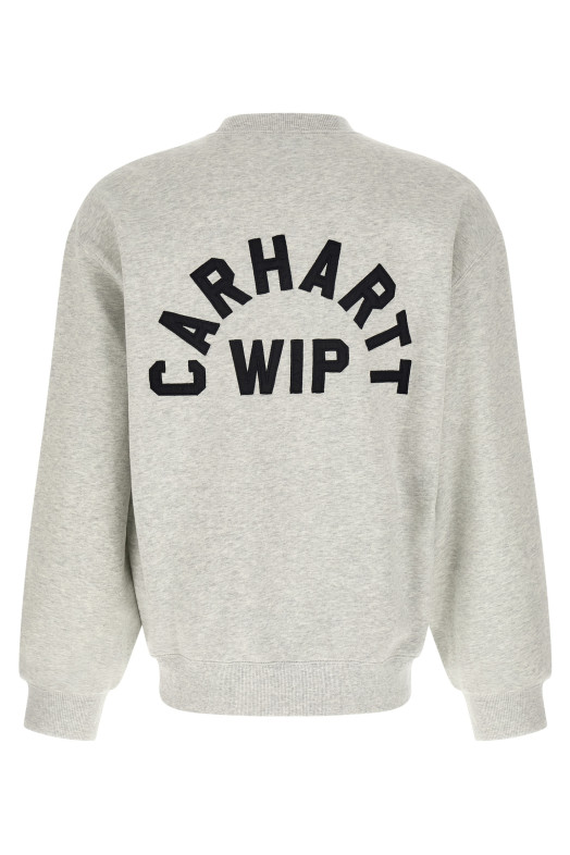 'Arch Script' embroidery sweatshirt Gray