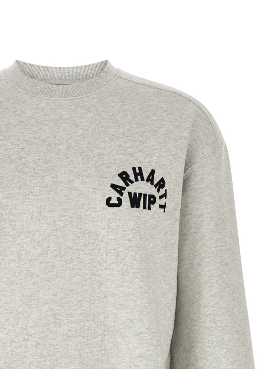 'Arch Script' embroidery sweatshirt Gray