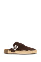 Brown suede Mellow slippers Blue TORY BURCH (182361)