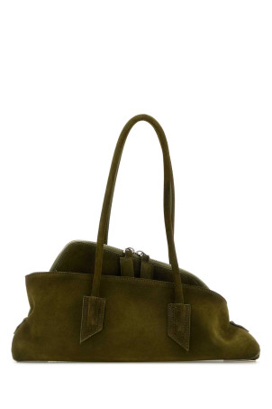Olive green suede small La Passeggiata handbag THE ATTICO (250WAH00058LBT108AA)