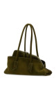 Olive green suede small La Passeggiata handbag THE ATTICO (250WAH00058LBT108AA)