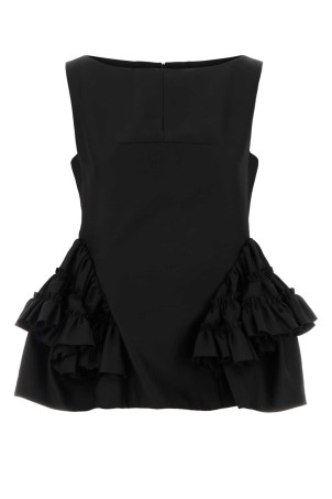 Black wool blend  Casey top DRIES VAN NOTEN (2610107073305)