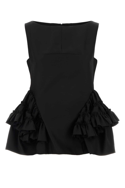 Black wool blend  Casey top DRIES VAN NOTEN (2610107073305)
