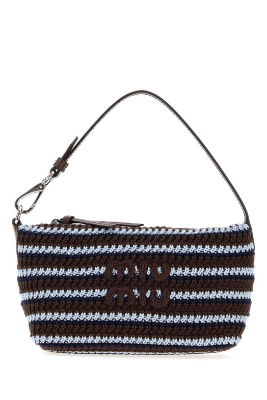 Embroidered crochet shoulder bag MIU MIU (5NE8412IH7)