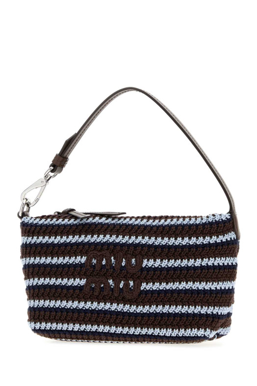 Embroidered crochet shoulder bag MIU MIU (5NE8412IH7)