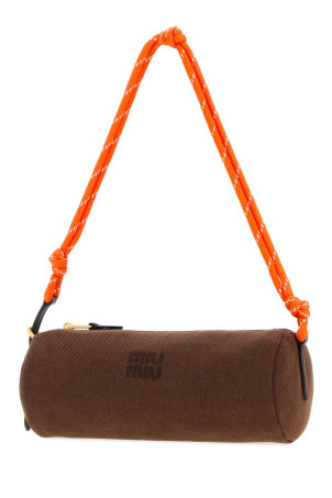 Brown gabardine shoulder bag MIU MIU (5NE8532IA7)