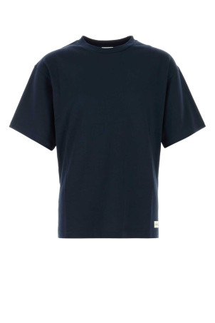 Navy blue cotton and modal t-shirt SAINT LAURENT (798933Y37RY)
