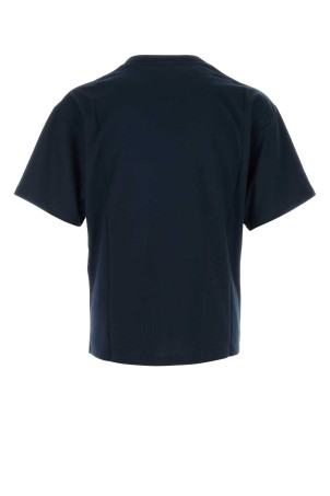 Navy blue cotton and modal t-shirt SAINT LAURENT (798933Y37RY)