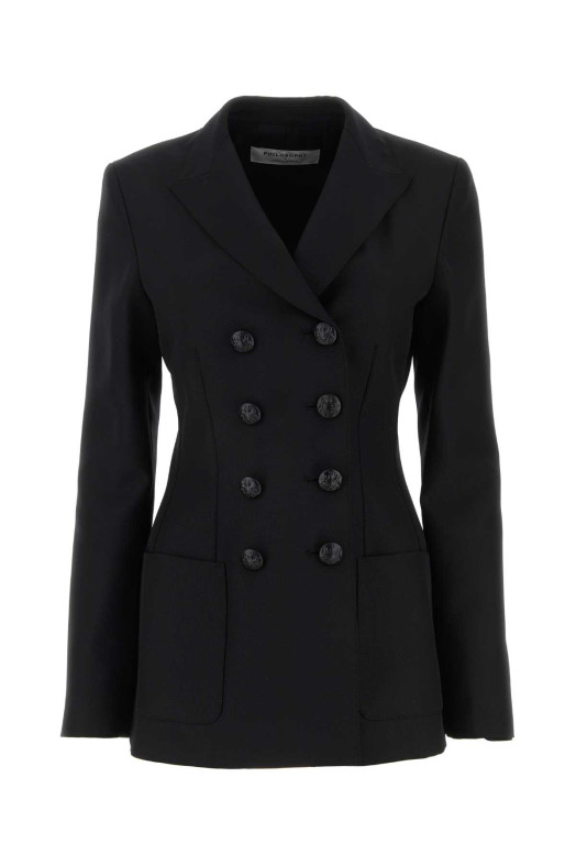 Black grain de poudre blazer Black PHILOSOPHY DI LORENZO SERAFINI (A05025727)