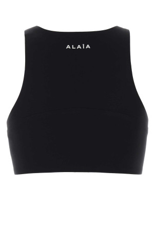 Black stretch nylon bra ALAIA (AA9F0020J047B)