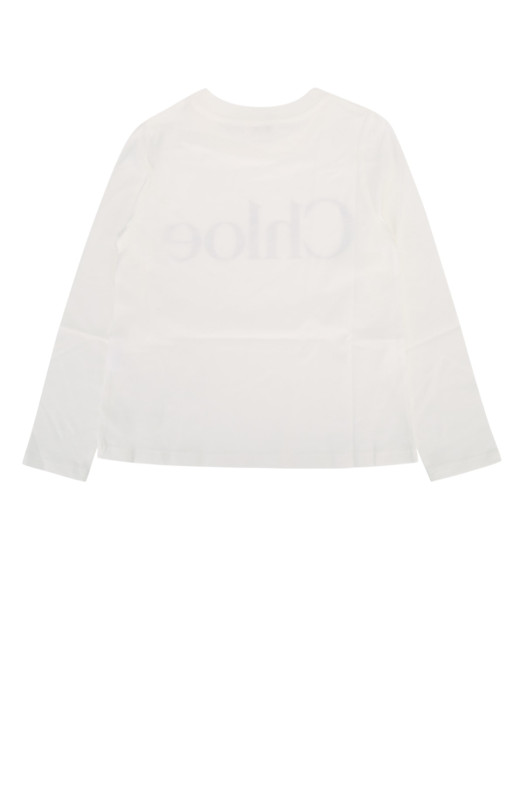 LONG SLEEVE T-SHIRT White CHLOE KIDS (C21299)